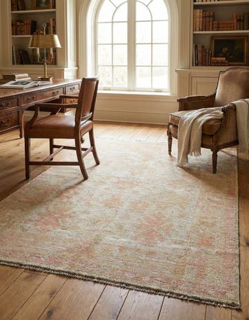 4' 2 x 6' 1 Hand Knotted Oushak Wool Rug