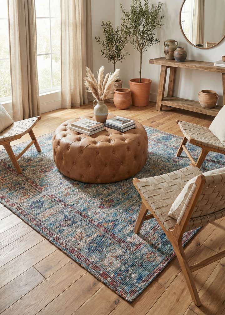 7' 10 x 7' 10 Hand Woven Chenille Jute Square Rug