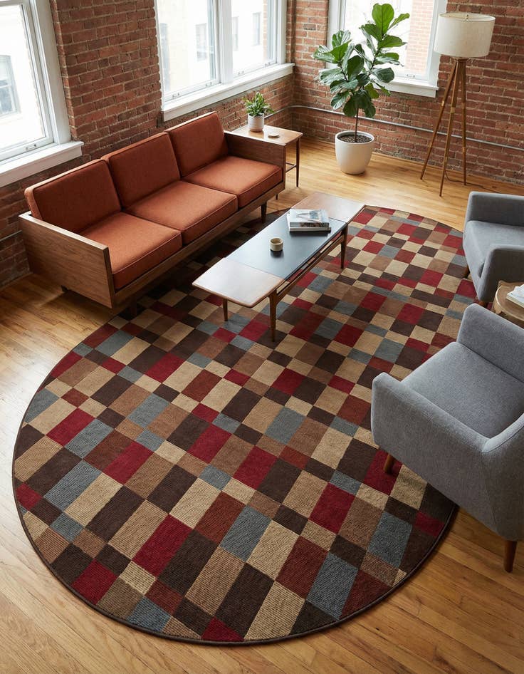 Detail image of 6' 1 x 9' Cafe Oval Rug