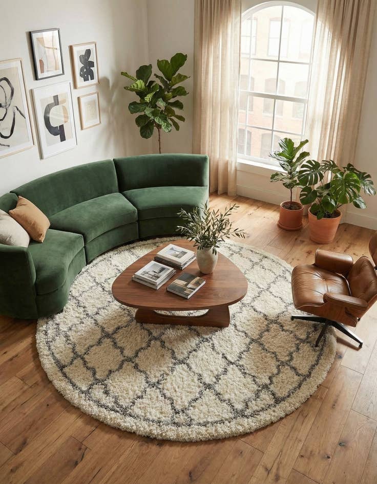 Detail image of 10' x 10' Infinity Shag Round Rug