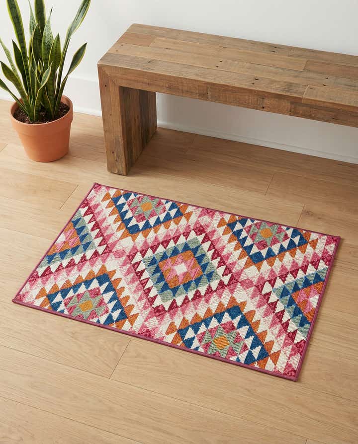 2' x 3' Easy-Clean Southwestern Indoor / Outdoor Rug
