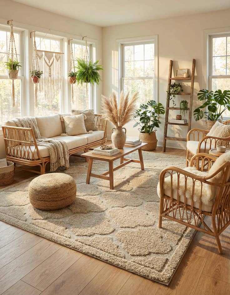 Detail image of 9' x 12' Lattice Shag Rug