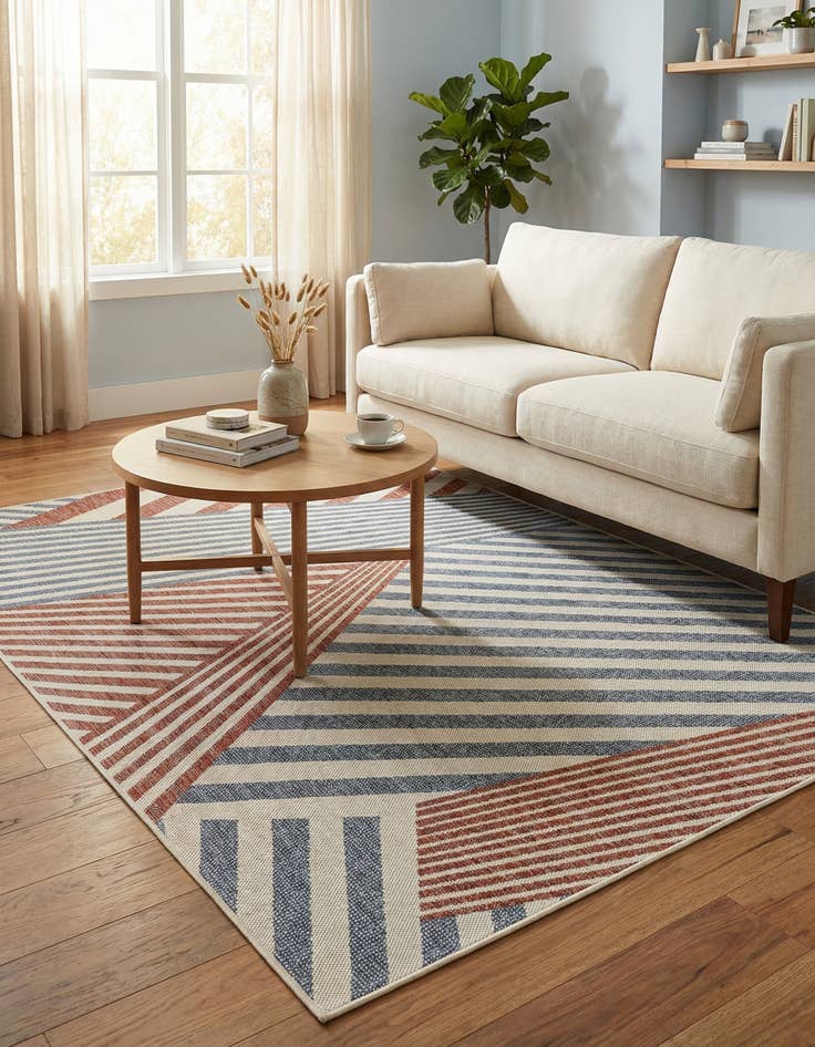 Detail image of 5' 3 x 8' Easy-Clean Jill Zarin Indoor / Outdoor Rug