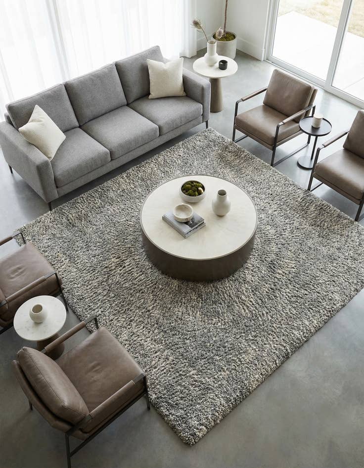 Detail image of 7' 10 x 7' 10  Hand Woven Haka Deluxe Shag Square Rug