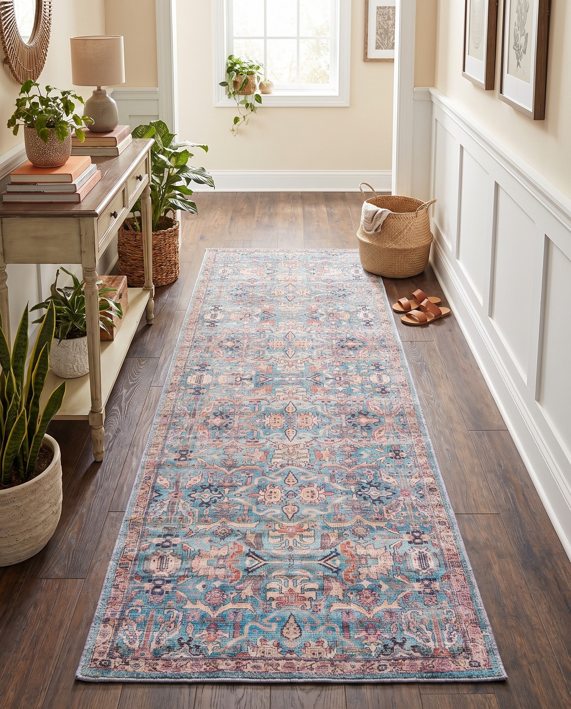 2' x 6' Washable Nostalgia Runner Rug