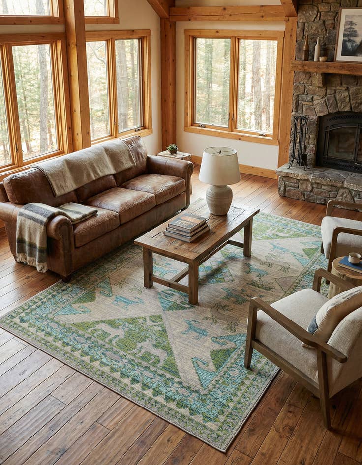 Detail image of 6' x 9' Washable Mesa Rug