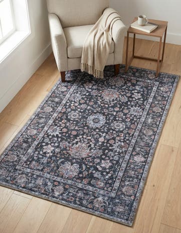 Ink Black Yara Rug