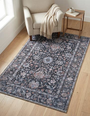 Ink Black Yara Rug