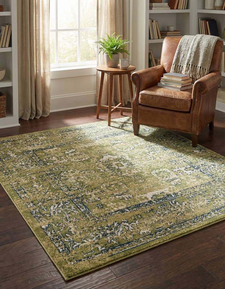 Detail image of 5' x 5' Charleston Square Rug