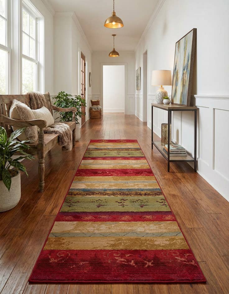 Detail image of 2' 7 x 10'  Washable Modern Indoor / Outdoor Runner Rug