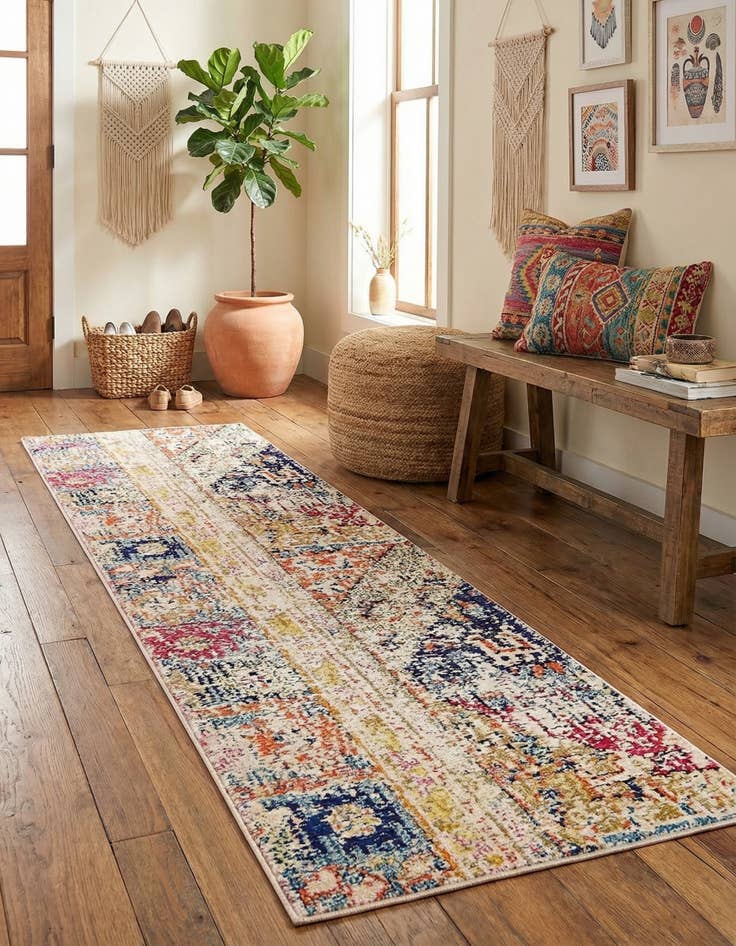 Detail image of 2' x 6' 9 Washable El Paso Runner Rug