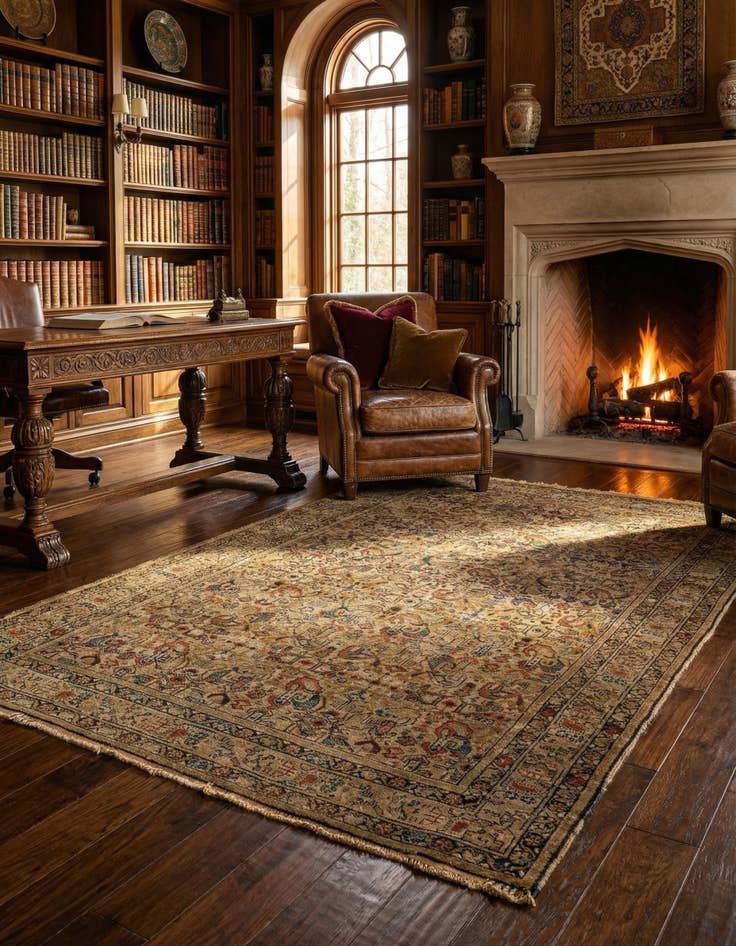 Detail image of 4' 1 x 6' 4 Malayer Rug