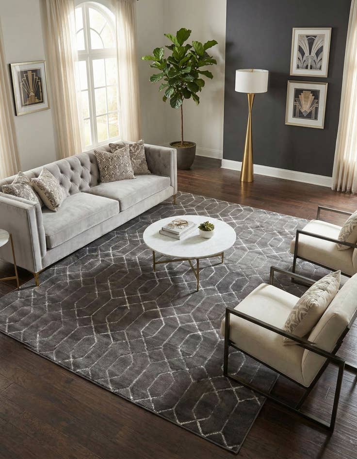 Detail image of 9' x 12' Marilyn Monroe&trade; Glam Trellis Rug