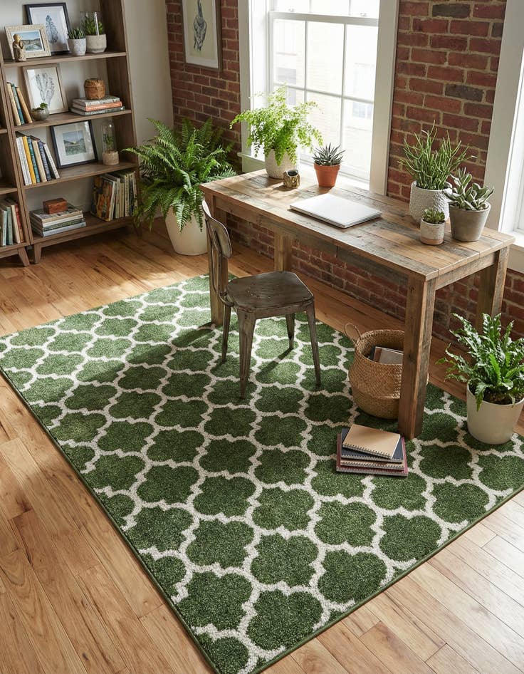 Detail image of 5' 3 x 8' Lattice Rug