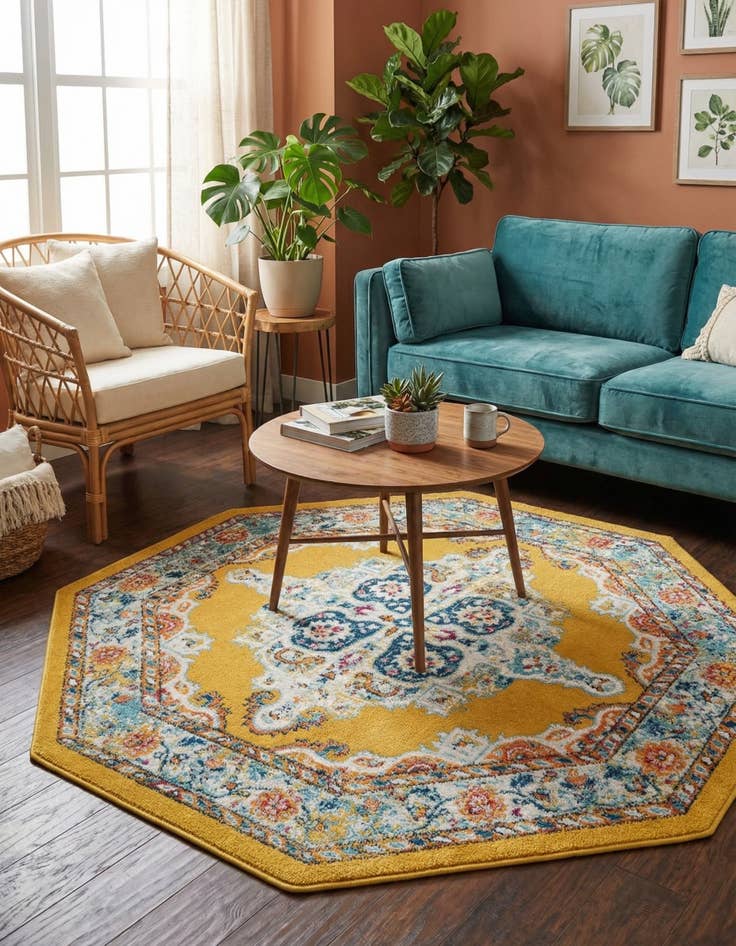 Detail image of 5' x 5' Parker Octagon Rug