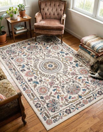 Ivory Blossom Rug