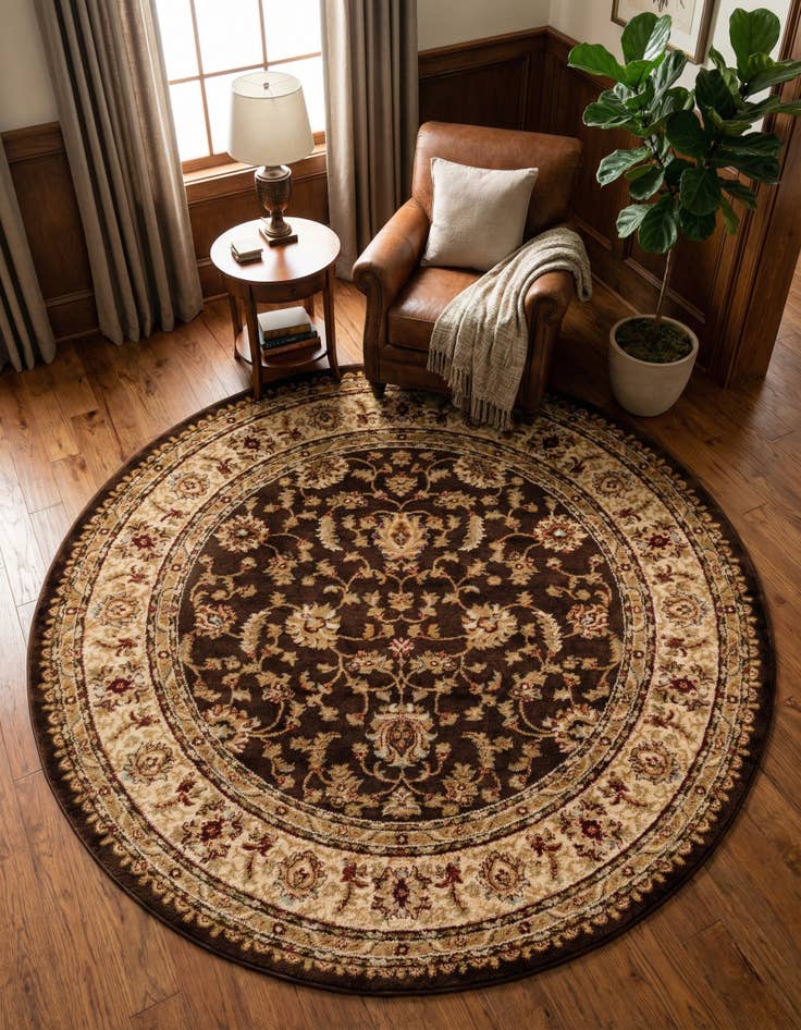 Detail image of 7' x 7' Classic Agra Round Rug