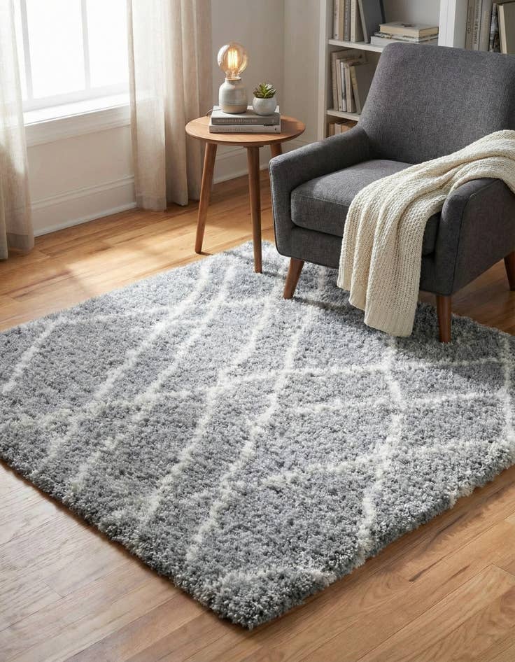 Detail image of 4' x 4' Soft Touch Shag Square Rug