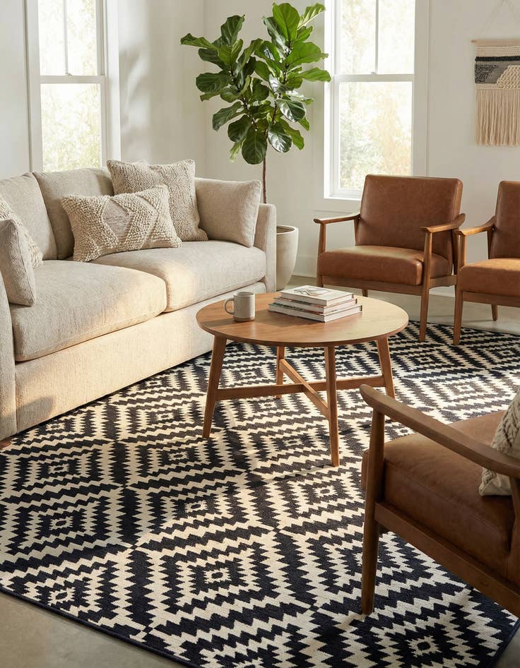 Detail image of 10' x 10'  Washable Sabrina Soto Indoor / Outdoor Square Rug