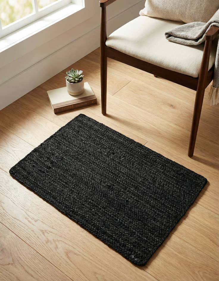 Detail image of 2' 2 x 3' 1  Hand Braided Jute Rug