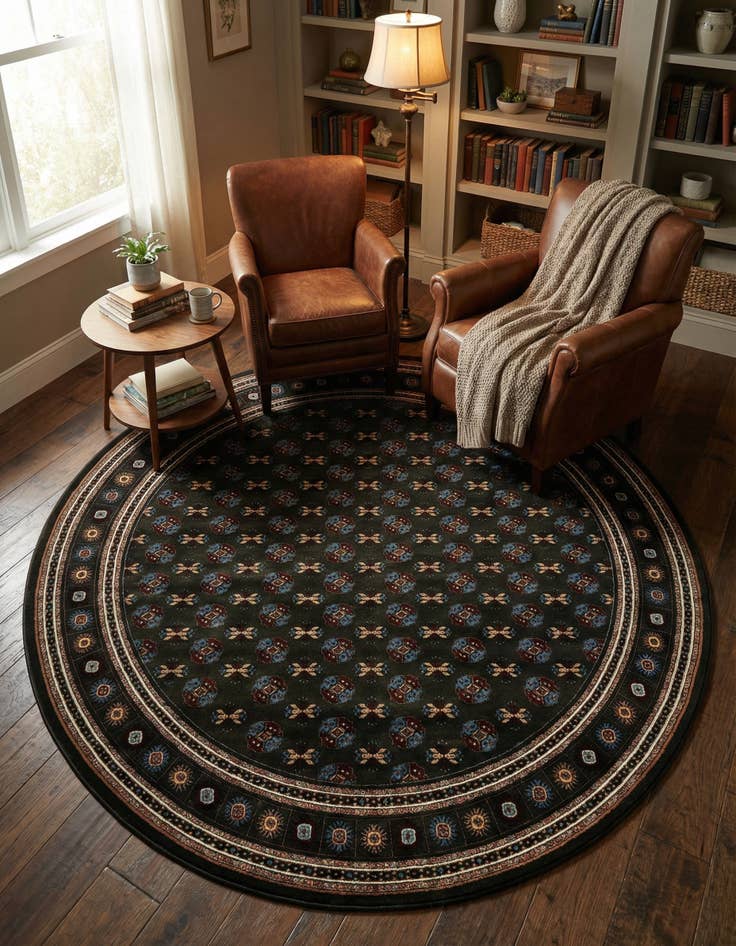 Detail image of 10' x 10' Bokhara Round Rug