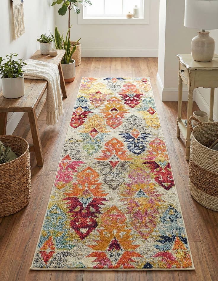 Detail image of 2' 2 x 6' 9 Washable Mesa Runner Rug