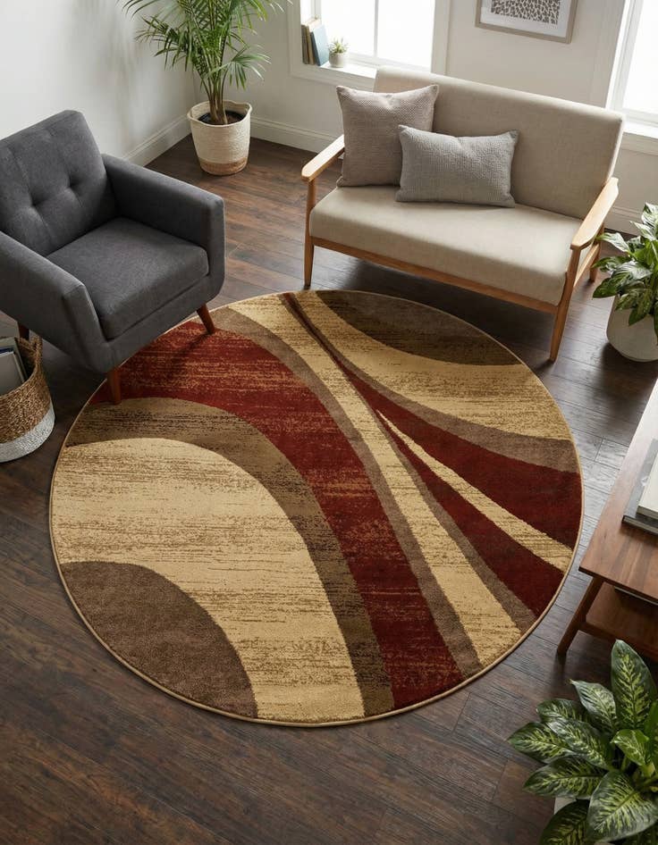 Detail image of 5' 3 x 5' 3 Coffee Shop Round Rug