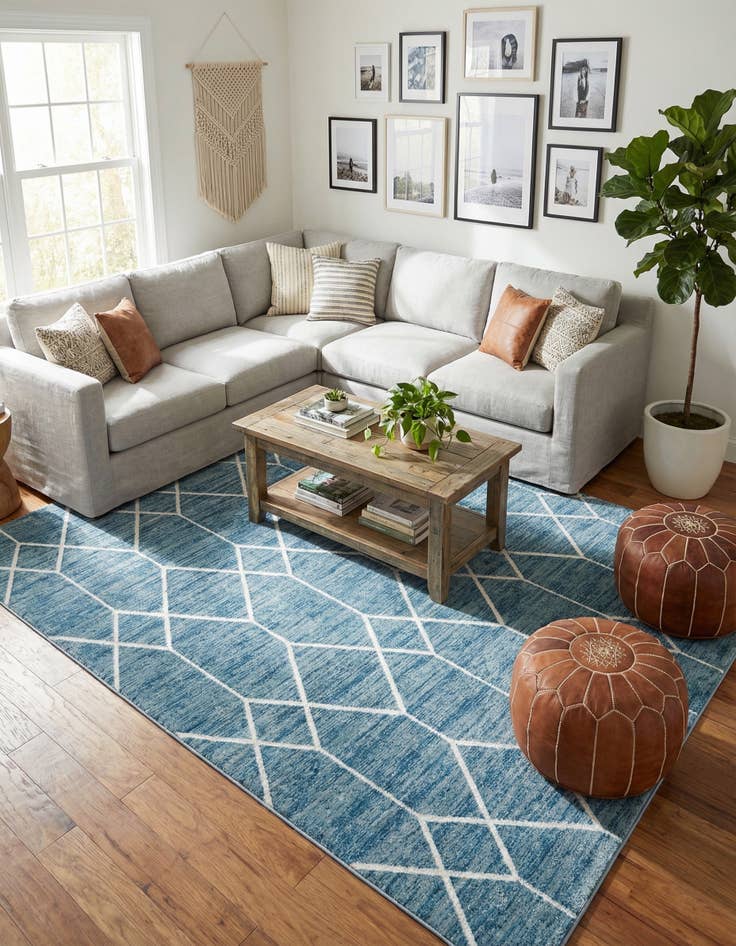 Detail image of 8' x 10' Lattice Trellis Rug