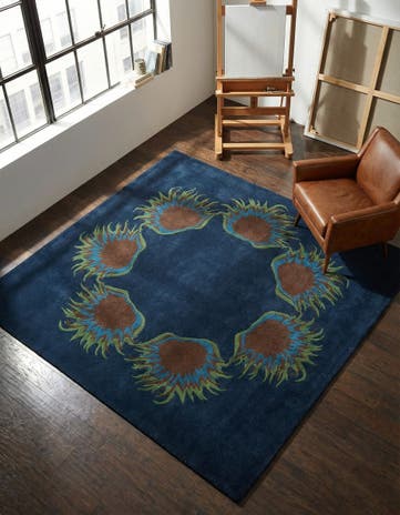 7' 6 x 7' 6 Agra Square Rug