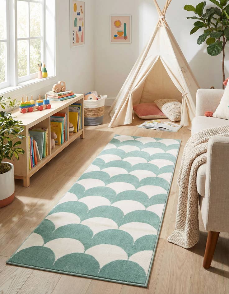 Detail image of 2' x 6' Whimsy Kids Runner Rug