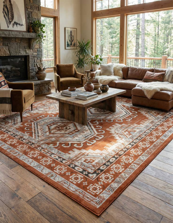 Detail image of 12' x 12' Charlotte Square Rug