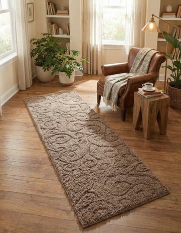 2' x 6' 7 Botanical Shag Runner Rug