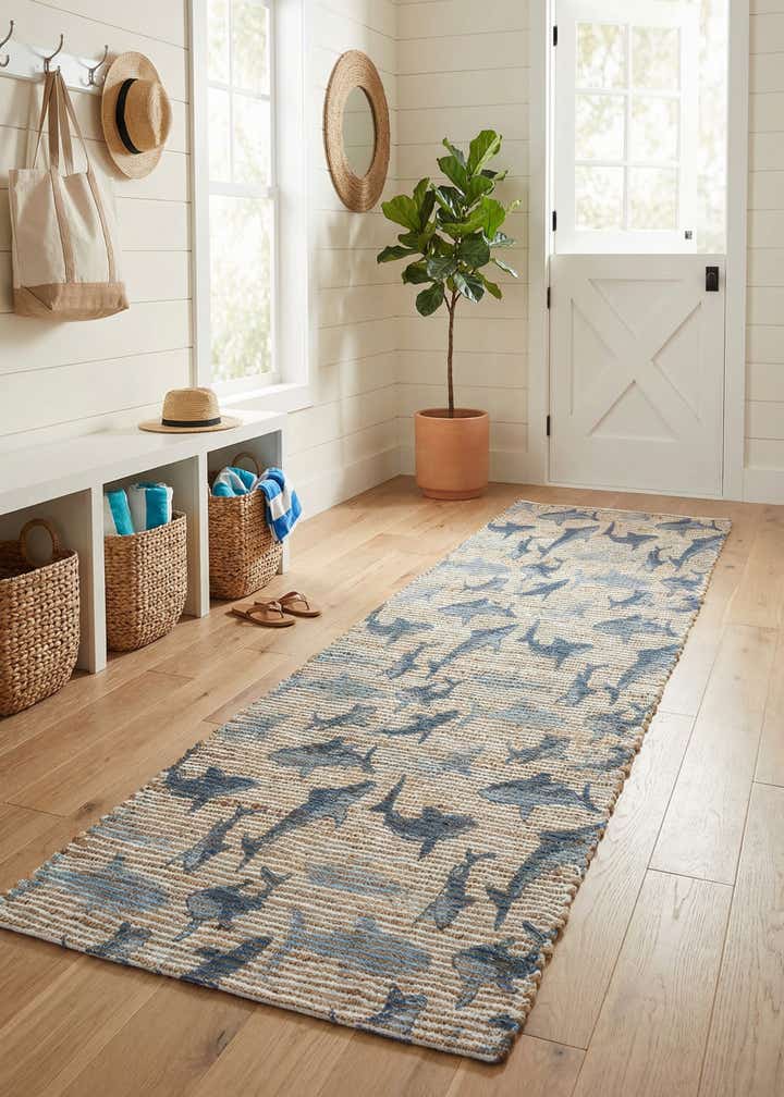 2' x 6' 1 Hand Woven Chenille Jute Runner Rug