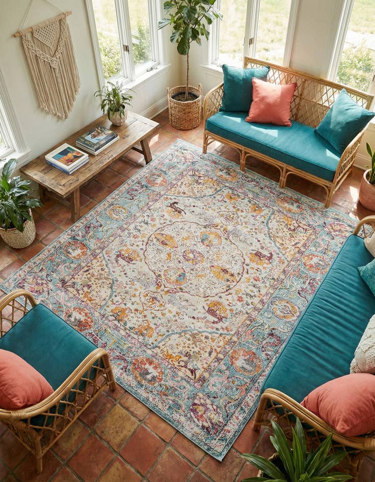 Detail image of 8' x 8' Santiago Square Rug