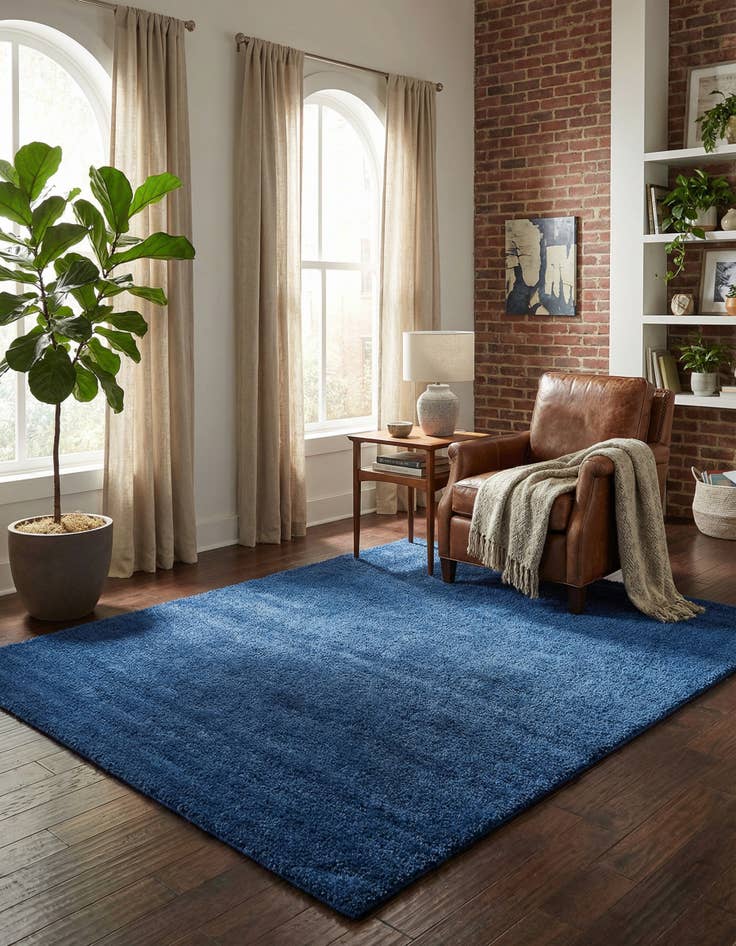 Detail image of 7' 10 x 10' Solid Frieze Rug