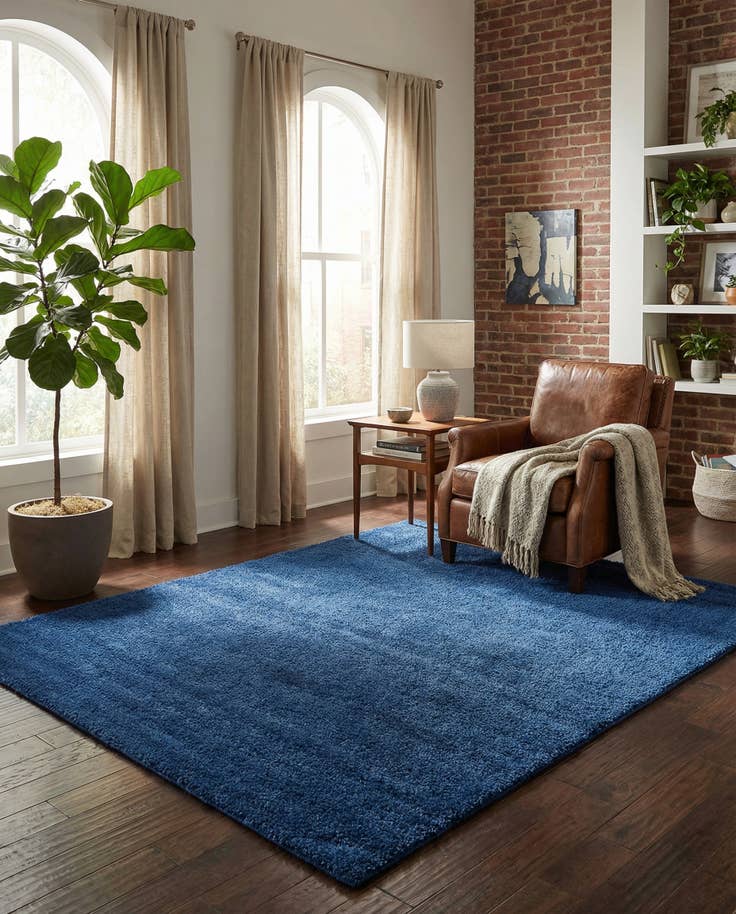 Detail image of 7' 10 x 10' Solid Frieze Rug