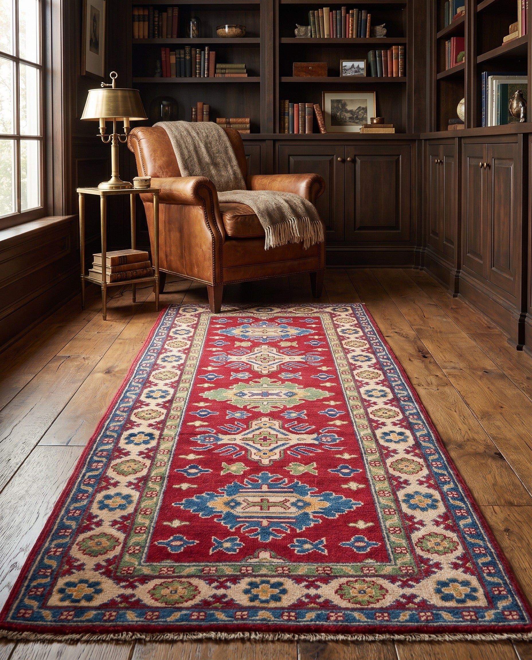 2' 8 x 6' Hand Knotted Kazak Runner Rug