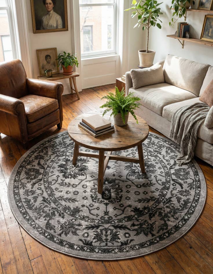 Detail image of 5' 3 x 5' 3 Lucerne Round Rug