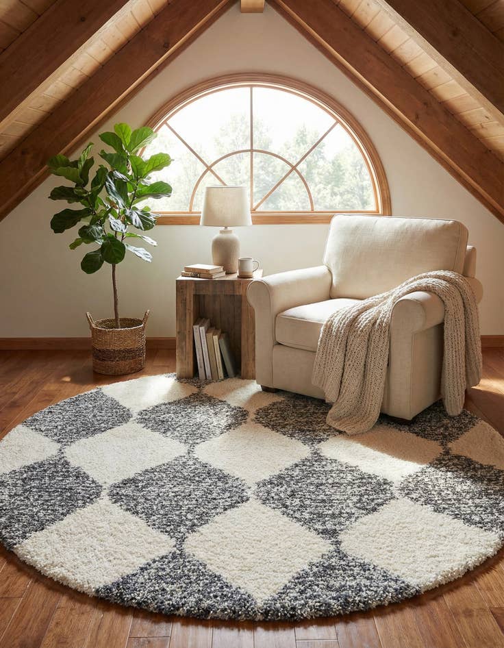 Detail image of 10' x 10' Serenity Shag Round Rug