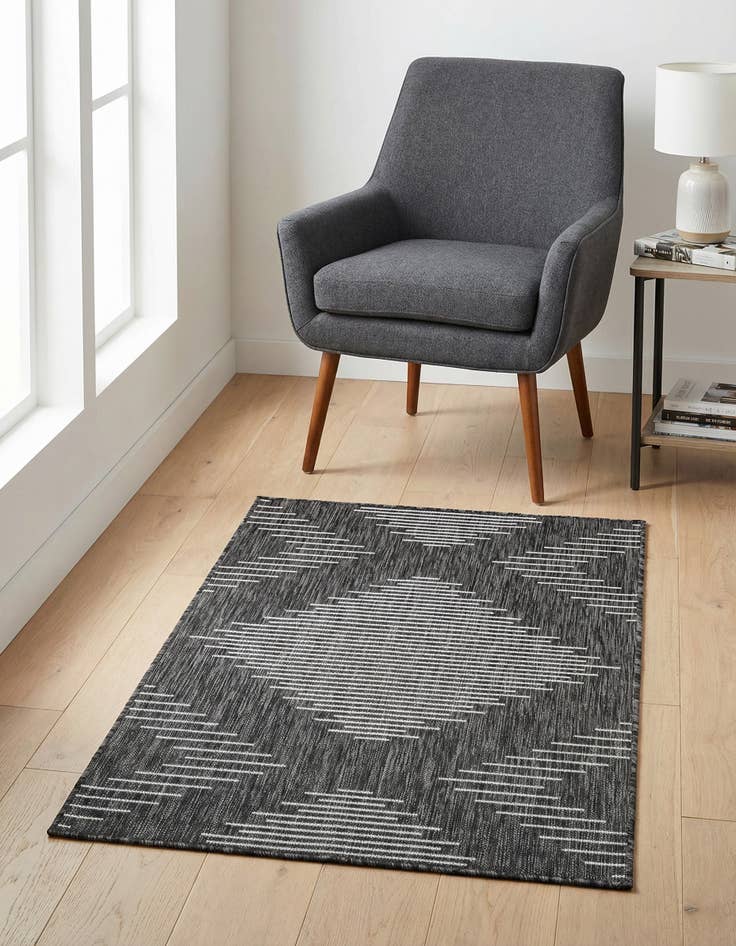 Detail image of 3' x 5' 3 Washable Modern Indoor / Outdoor Rug