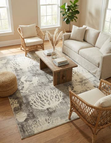 Light Gray Washable Amalfi Rug