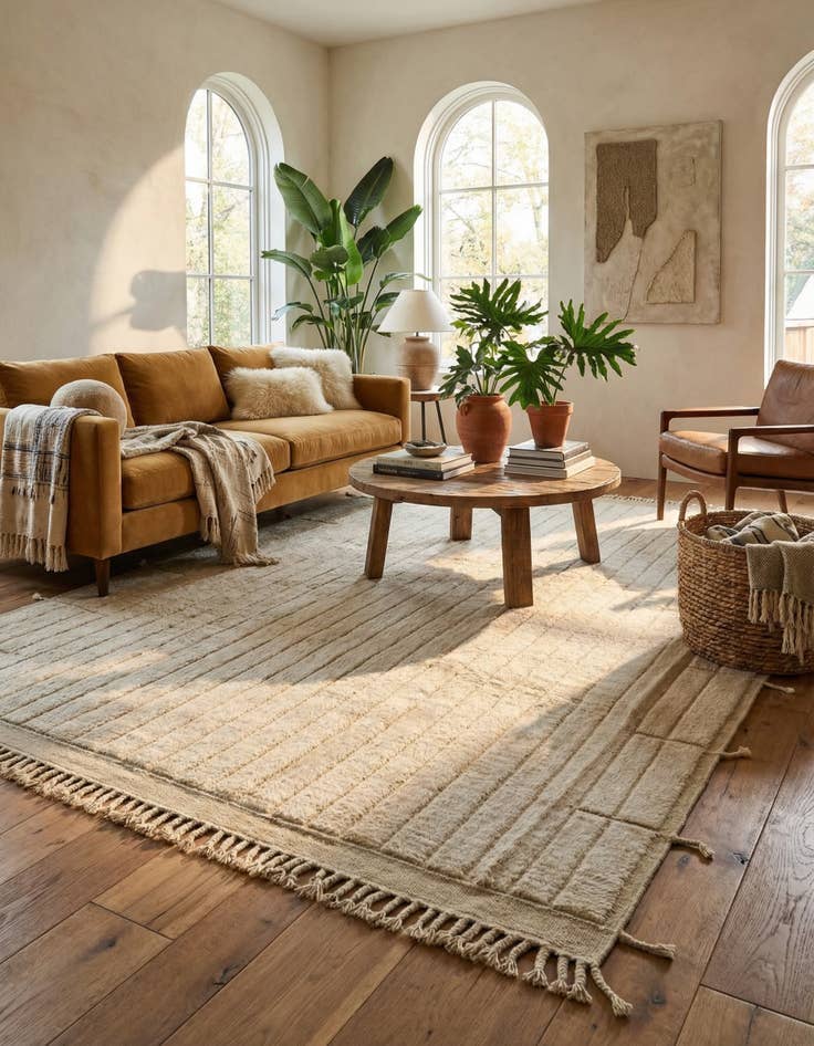 Detail image of 8' 4 x 11' 6 Hand Knotted Moroccan Wool Rug