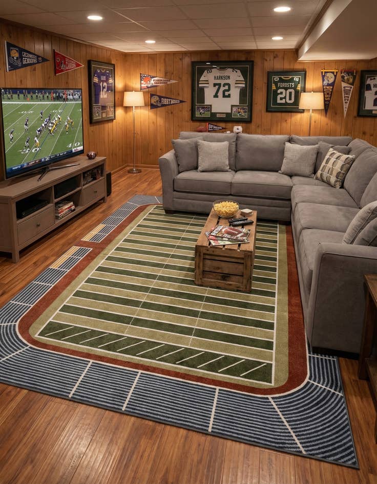 Detail image of 9' x 12' Sports Washable Rug