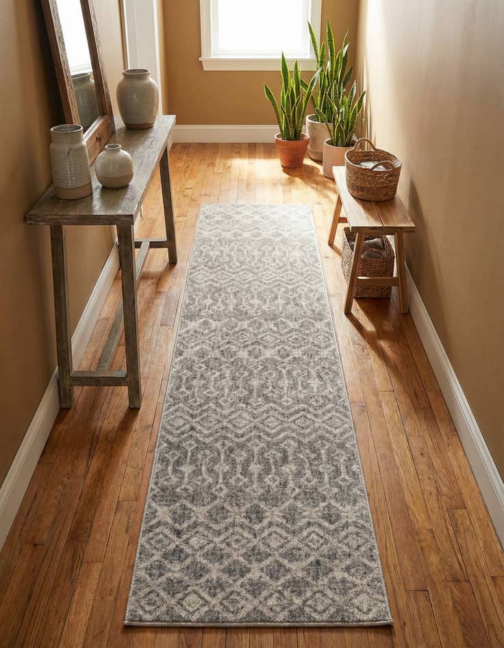 Detail image of 2' x 8' Eco Trellis Runner Rug