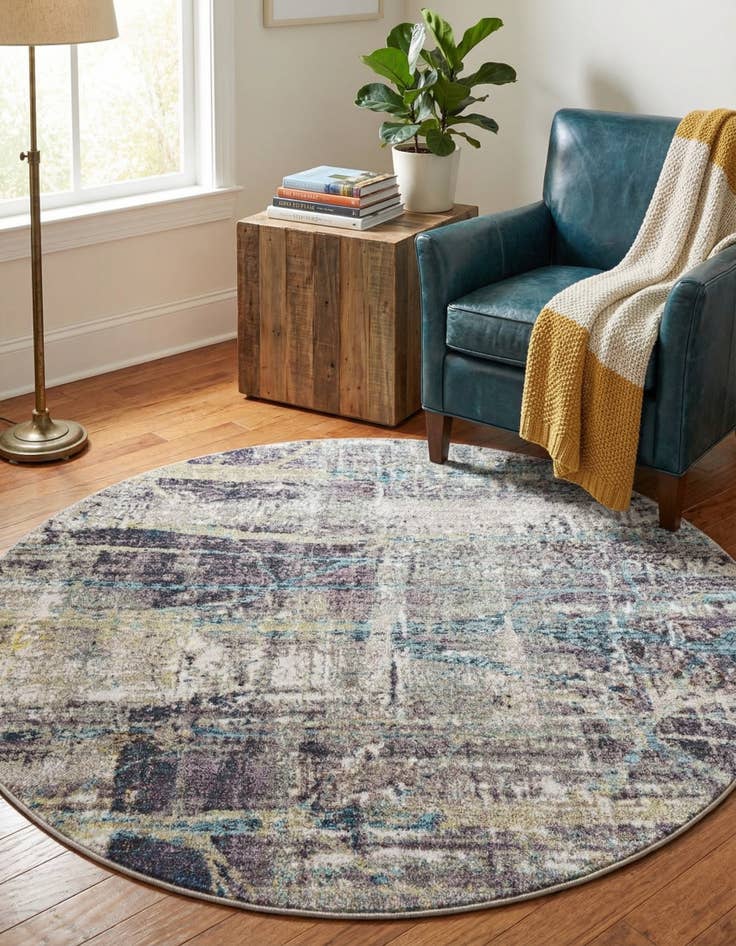 Detail image of Jill Zarin 5' 3 x 5' 3 Downtown Gramercy Round Rug