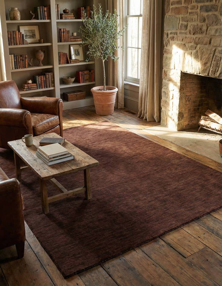 Detail image of 8' 2 x 9' 9 Hand Knotted Gabbeh Wool Rug