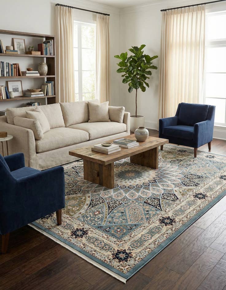 Detail image of 10' x 13' Nain Design Rug