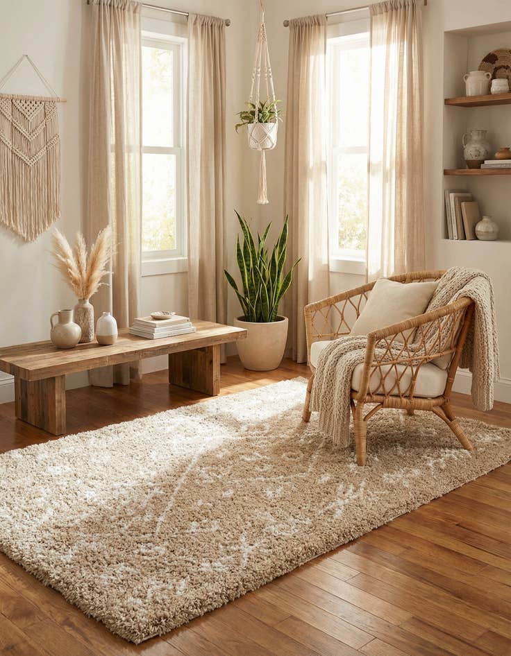 Detail image of 5' x 8' Moroccan Shag Rug