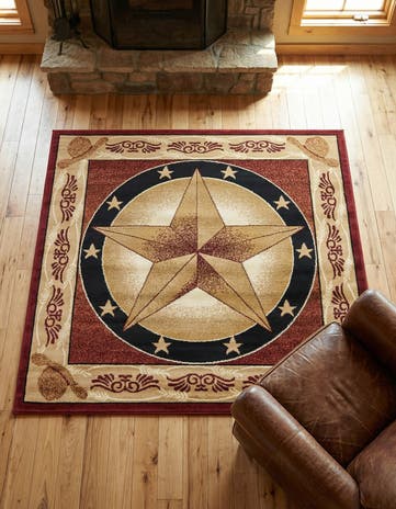 5' 3 x 5' 3 Pioneer Square Rug