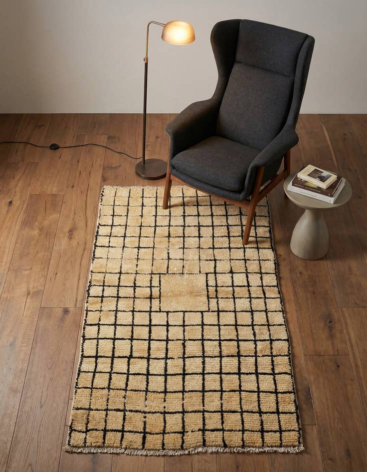 Detail image of 3' x 4' 10 Hand Knotted Modern Ziegler Wool Rug